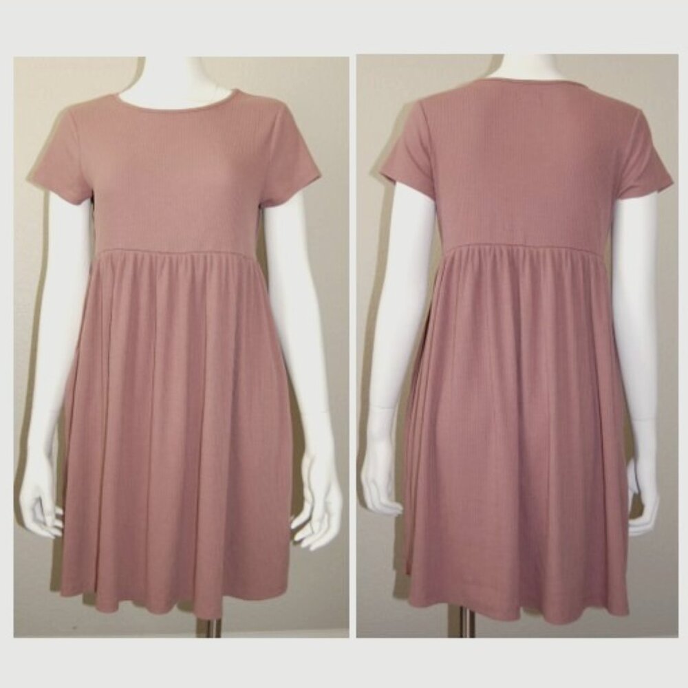 Wild Fable, Juniors Size M (33" Bust), Maroon Jersey Knit Dress with Pockets